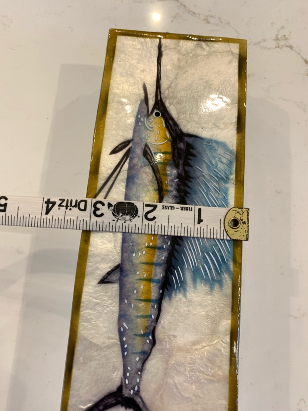Capiz Shell Sailfish Decorative Box in Iridescent Mother Of Pearl 9” - Picture 6 of 9